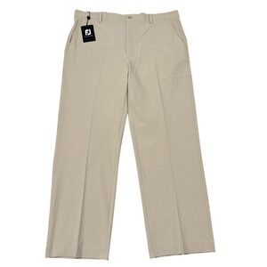 FootJoy Golf Pans Mens Sz 38 x 30 Khaki Tan Performance Stretch Moisture Wicking